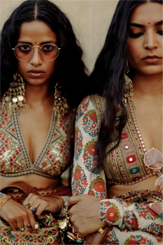 Sabyasachi Blouse Mirror Work Designs