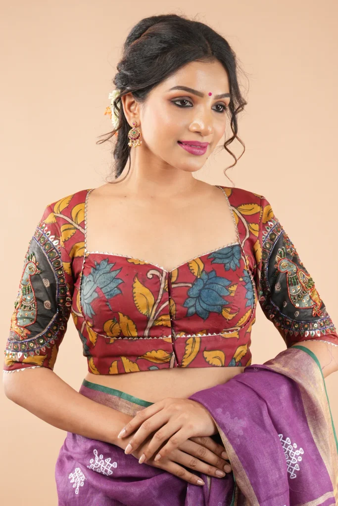 Stylish Kalamkari Blouse Designs