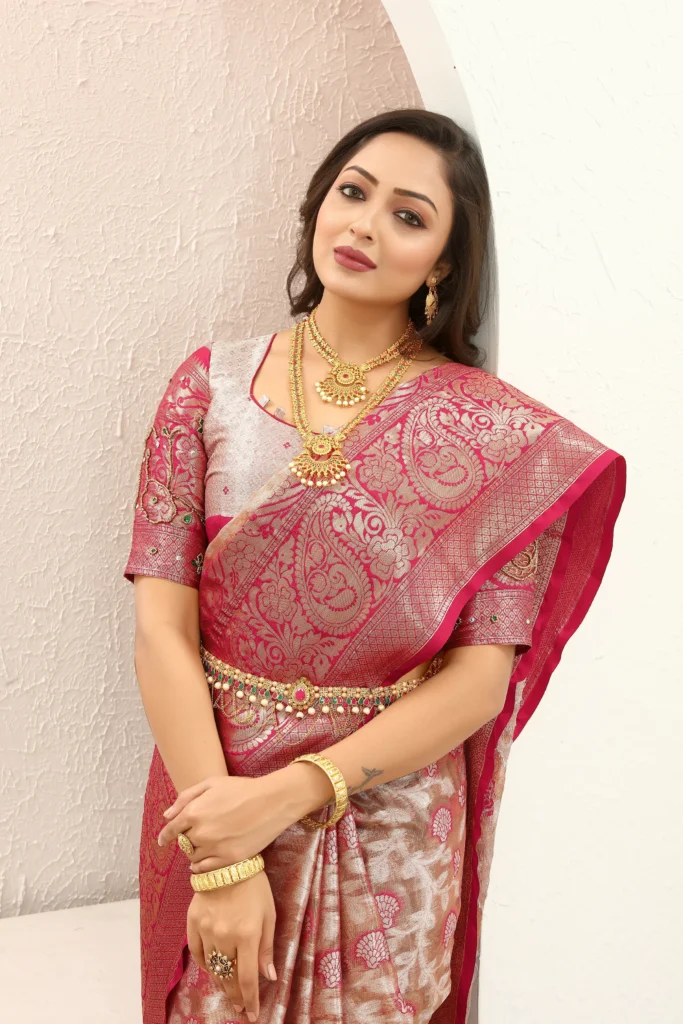Tissue Silk Saree Blouse Designs