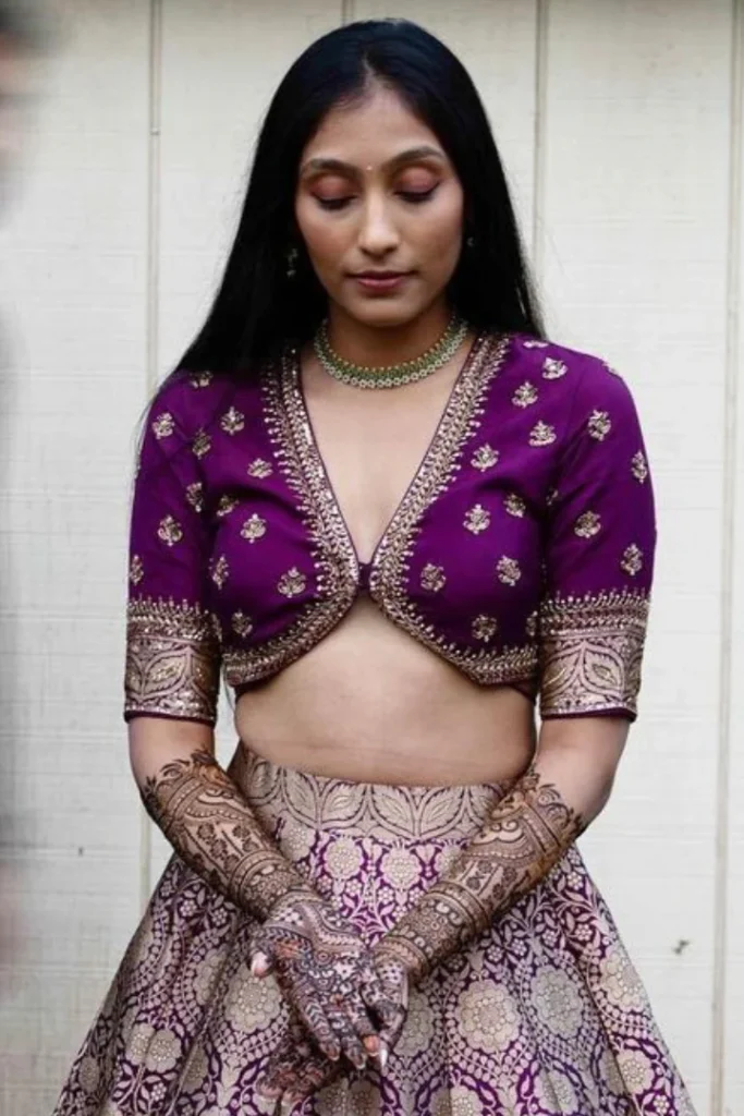 Traditional Banarasi Lehenga Blouse Designs