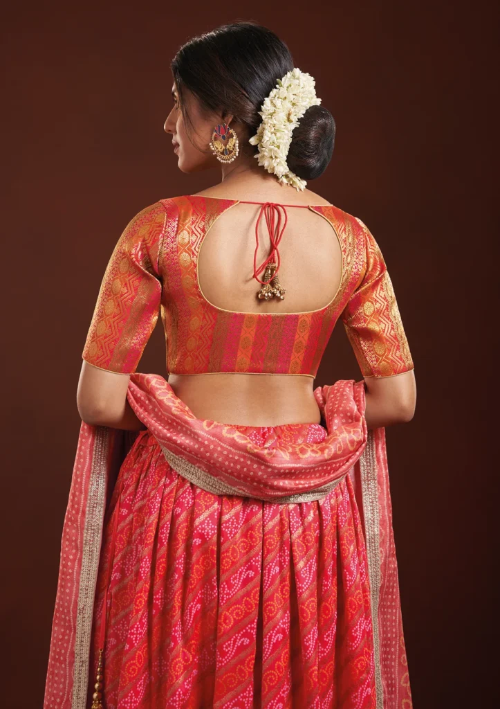 Back Side Brocade Blouse Designs