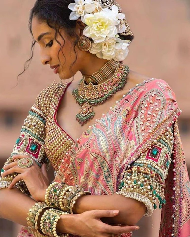 Bridal Multicolor Blouse Back Designs