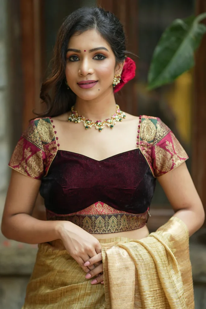 Brocade Blouse Neck Designs
