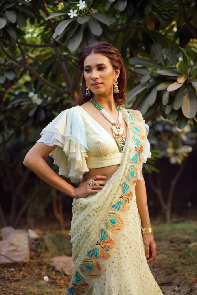 Butterfly Cut Blouse Design