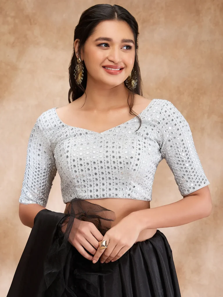 Designer Silver Blouse