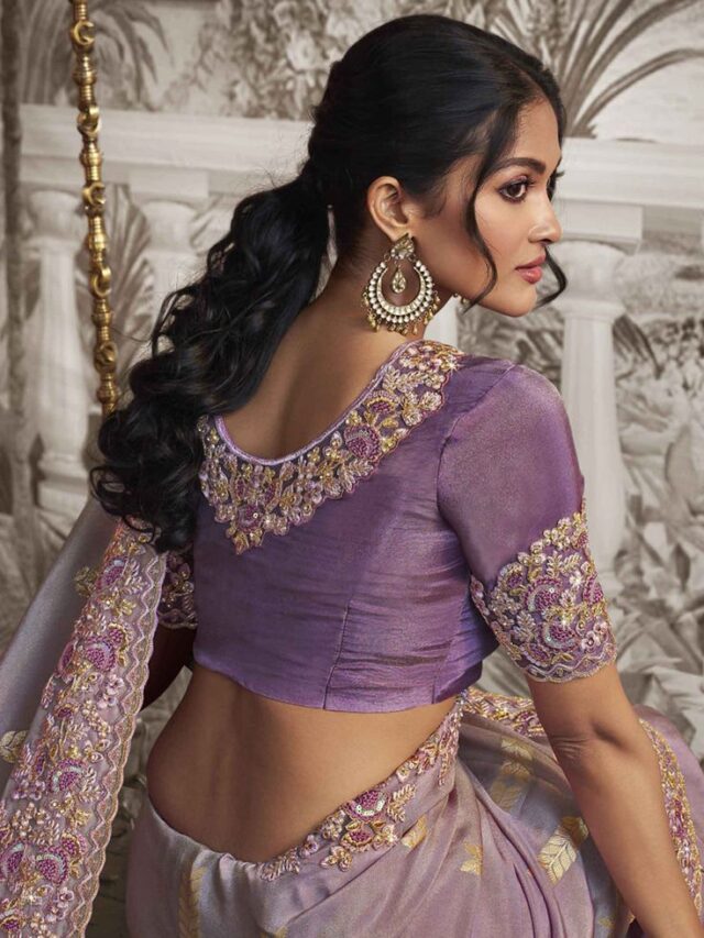 Lavendar Hand Work Blouse main image 0