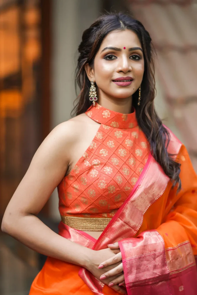 High Neck Blouse Design