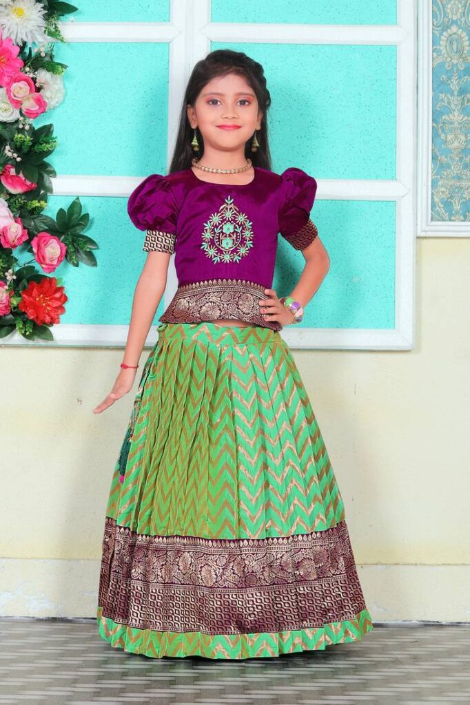 Kids Blouse Designs for Lehenga