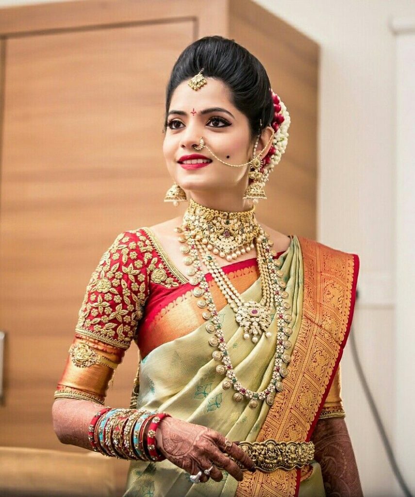 Latest Blouse Design for Engagement Saree