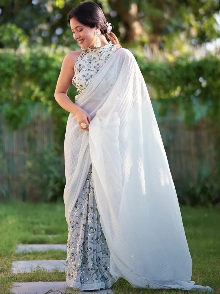 Latest Blouse Designs for Georgette Saree
