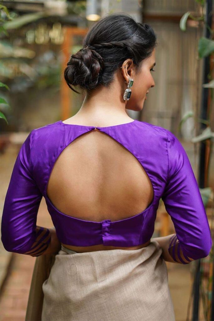 Lavender Backless Blouse