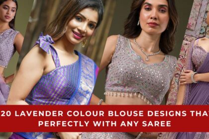 Lavender Colour Blouse Designs That Go Perfectly with Any Saree