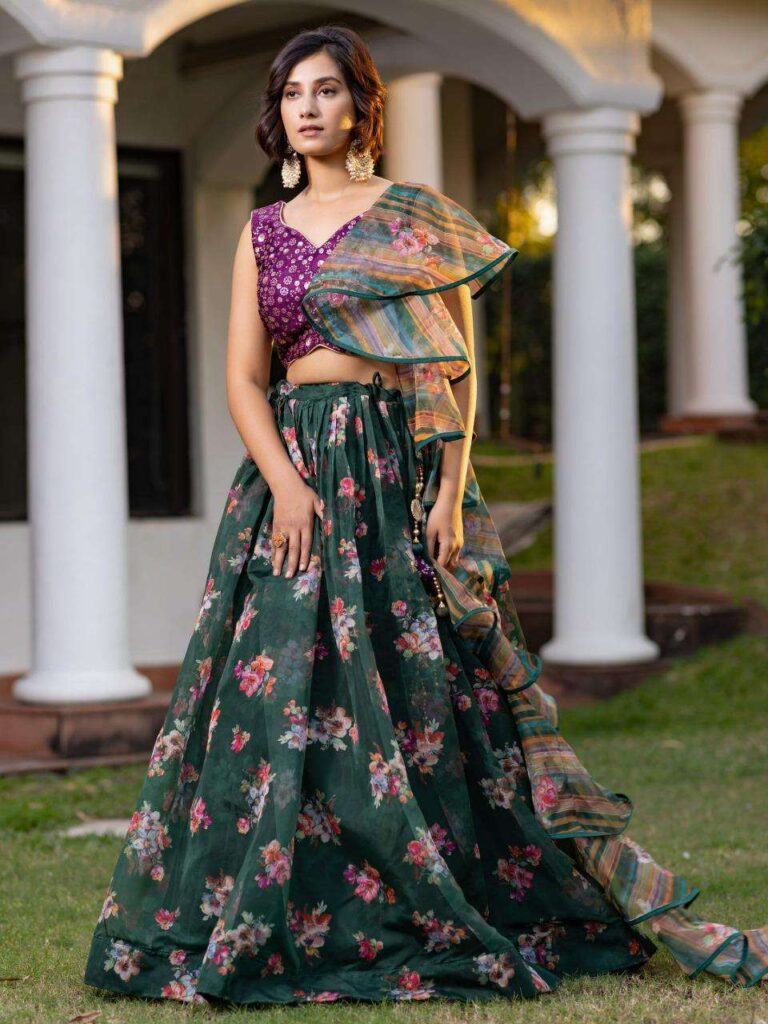 Lehenga Crop Top Blouse Design
