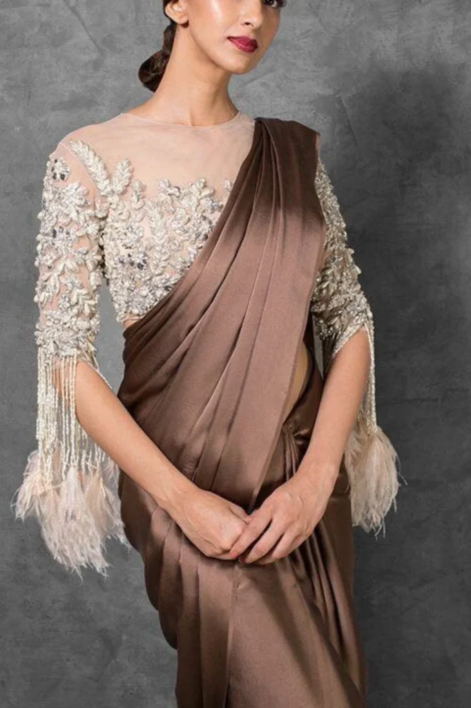 Pearl Lace Blouse Designs
