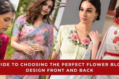Perfect Flower Blouse Design Front and Back