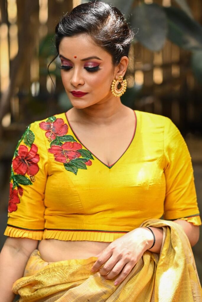 Piping Blouse Neck Designs