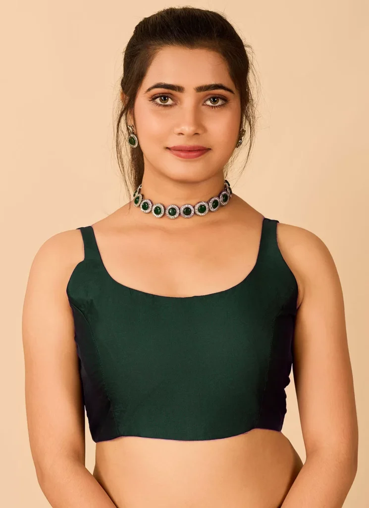Plain Green Blouse Design