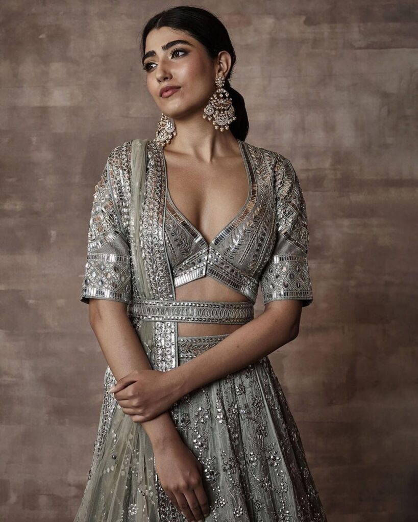 Silver Aari Work Blouse Designs
