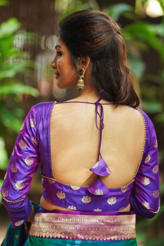 Simple Square Neck Blouse Designs
