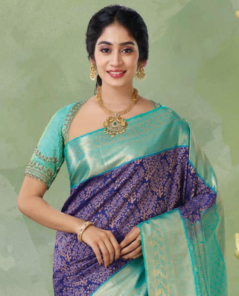 Tissue Blouse Designs for Pattu Saree