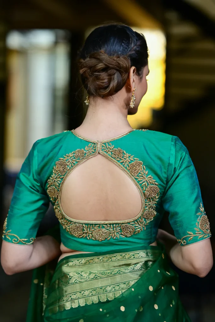 Zardosi Maggam Work Blouse Designs