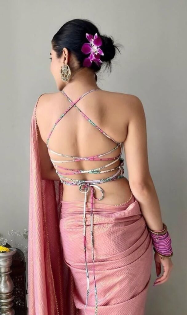 Back Neck Dori Blouse Design