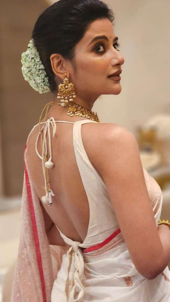 Back Side Deep Neck Blouse Design