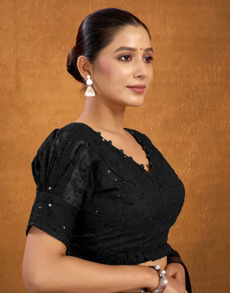 Black Chikan Blouse
