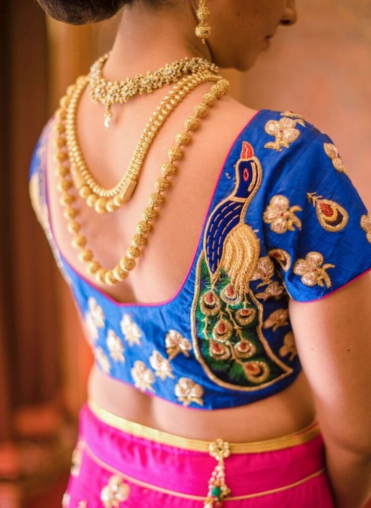 Blouse Back Neck Peacock Designs