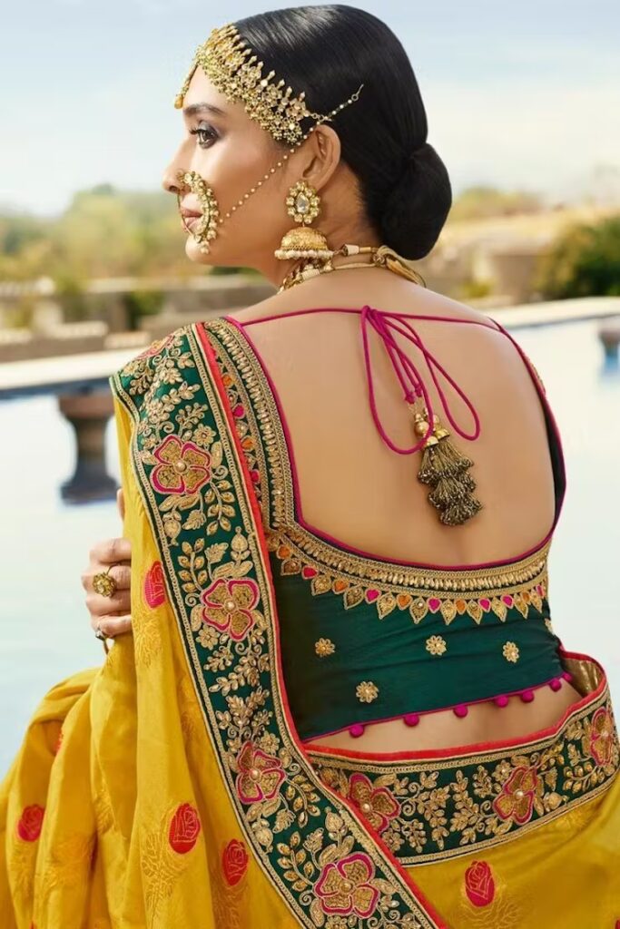 Border Saree Blouse Designs Back Side