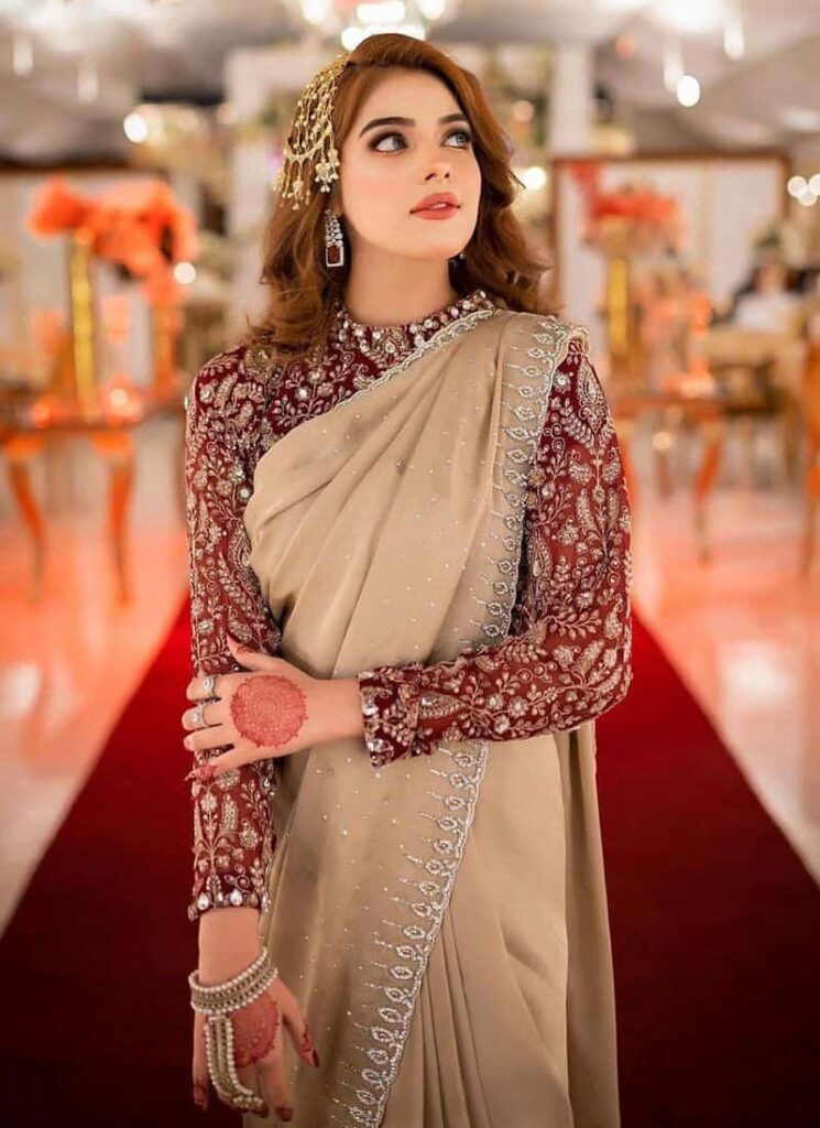 Closed Round Neck Blouse Designs