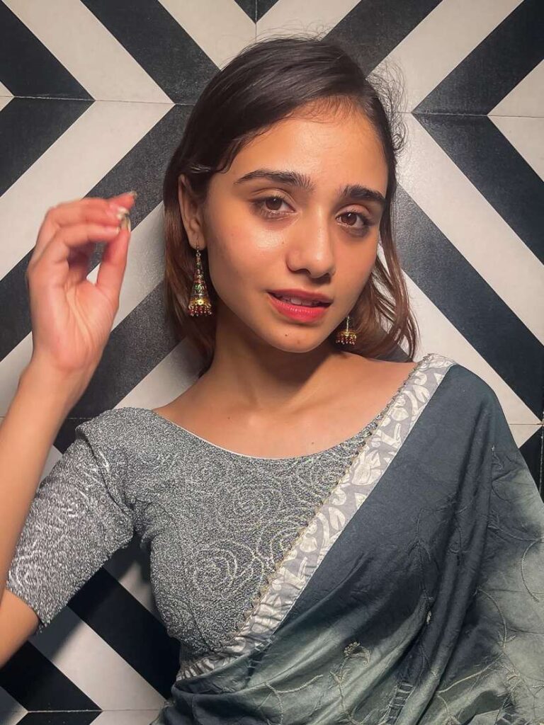 Dark Grey Color Saree Blouse Design