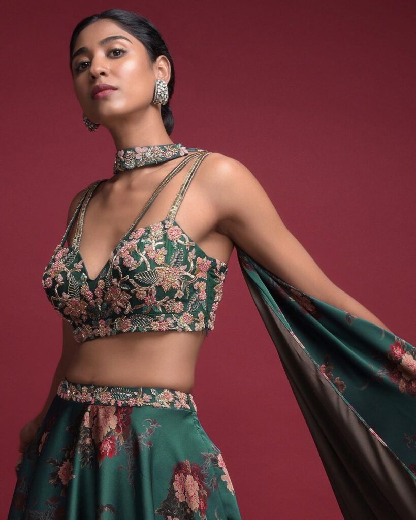 Designer Strap Blouse with Motifs