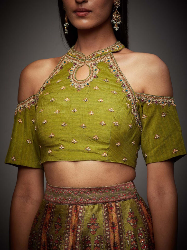 Full Sleeve Chikankari Blouse