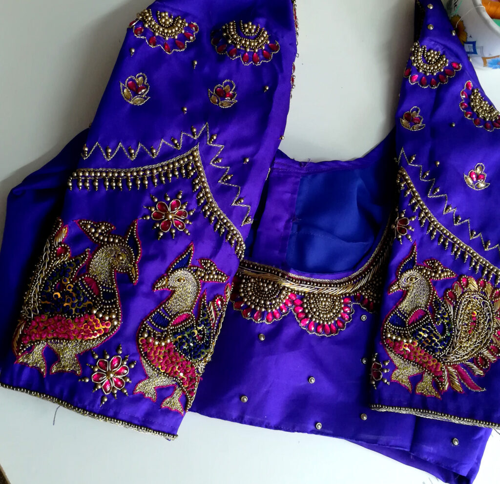 Peacock Work Blouse Designs