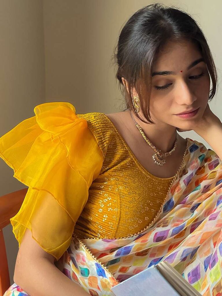 Ruffled Sleeve Blouse