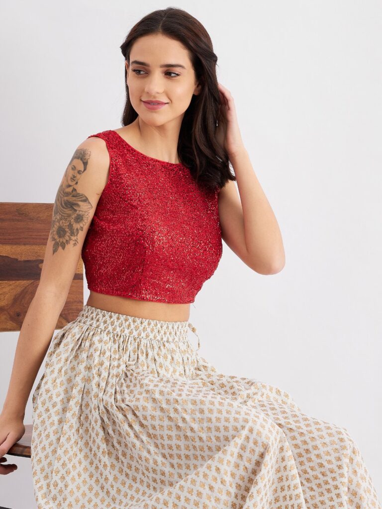 Skirt Blouse Neck Designs