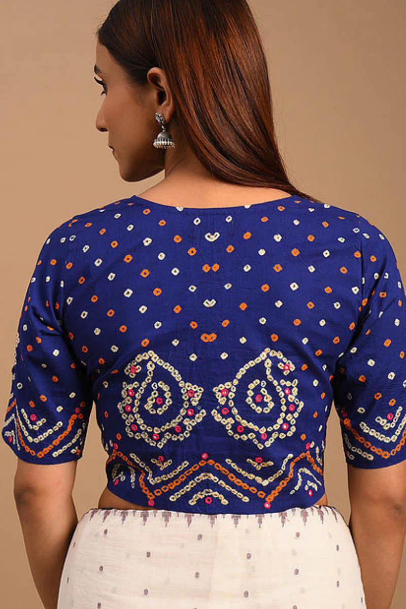 Bandhani Blouse Neck Designs