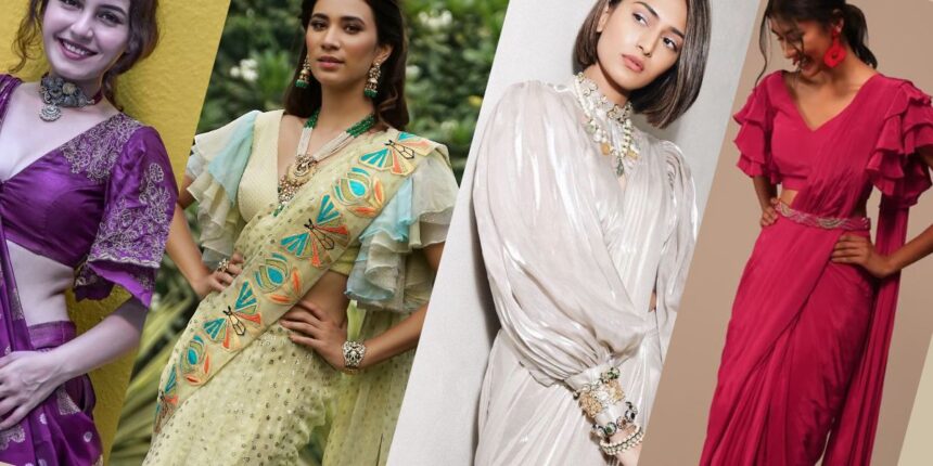 Beauty of Frill Blouse Designs Front and Back Side