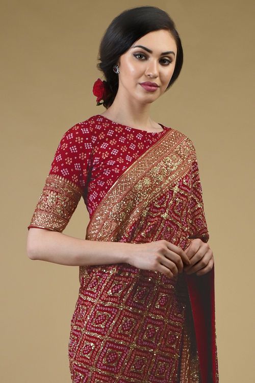 Blouse Design Bandhani