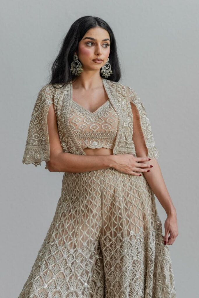 Cape Style Heavy Blouse Design