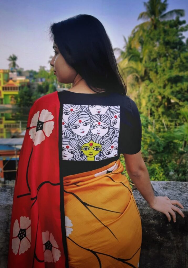 Custom Portrait Hand-Painted Blouse