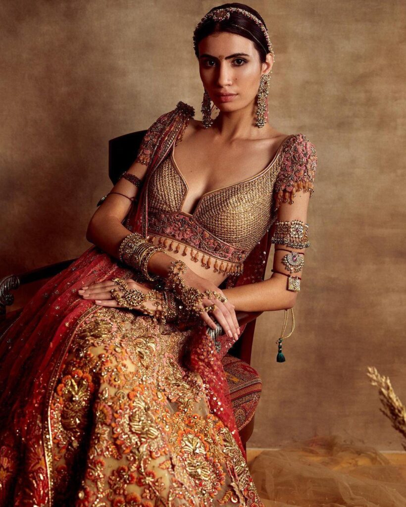Embroidered Plunging Blouse