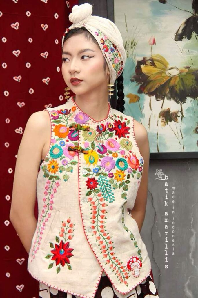 Hand-Painted Jacket Blouse