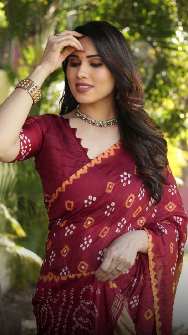 Latest Bandhani Blouse Design Back