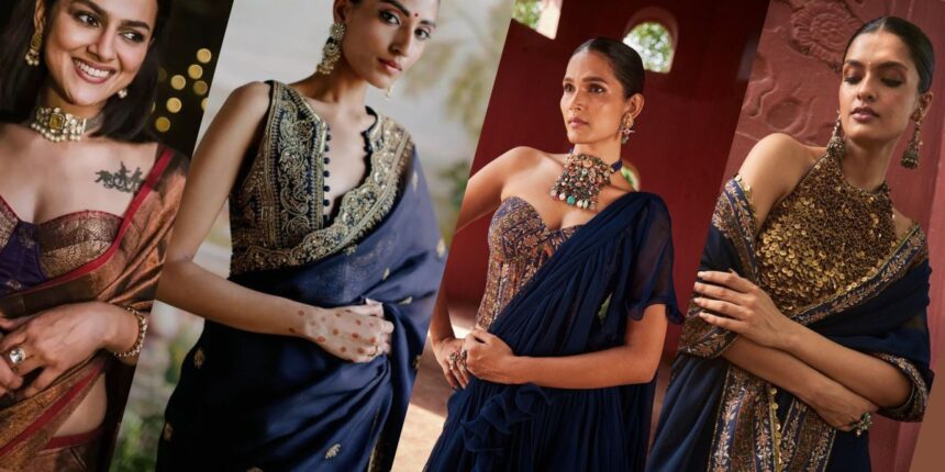 Latest Cocktail Saree Blouse Designs