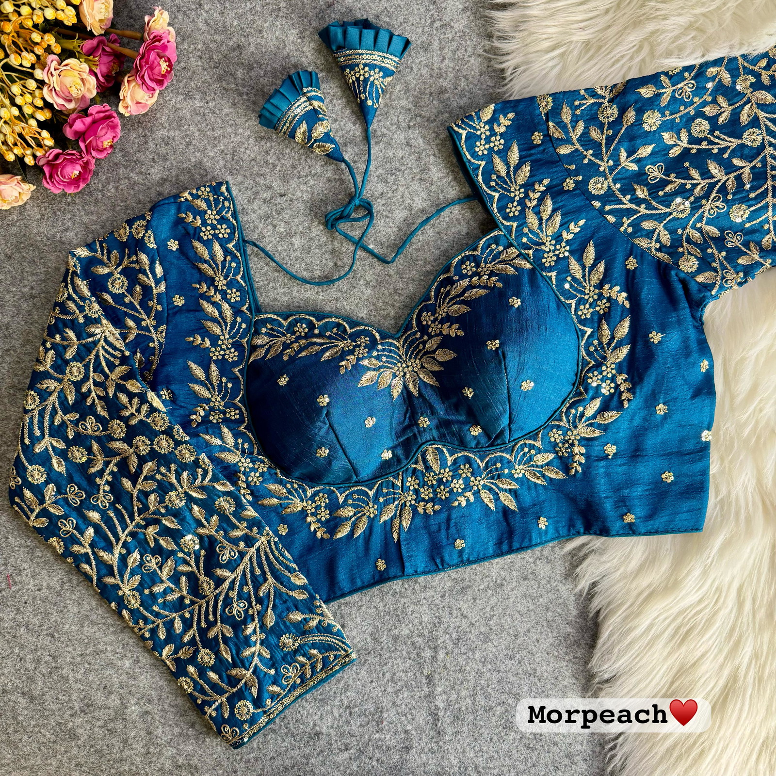 Morepeach Color Royal Mumtaz Full Sleeves Blouse