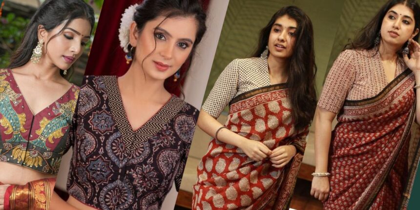 Sambalpuri blouse designs front and back