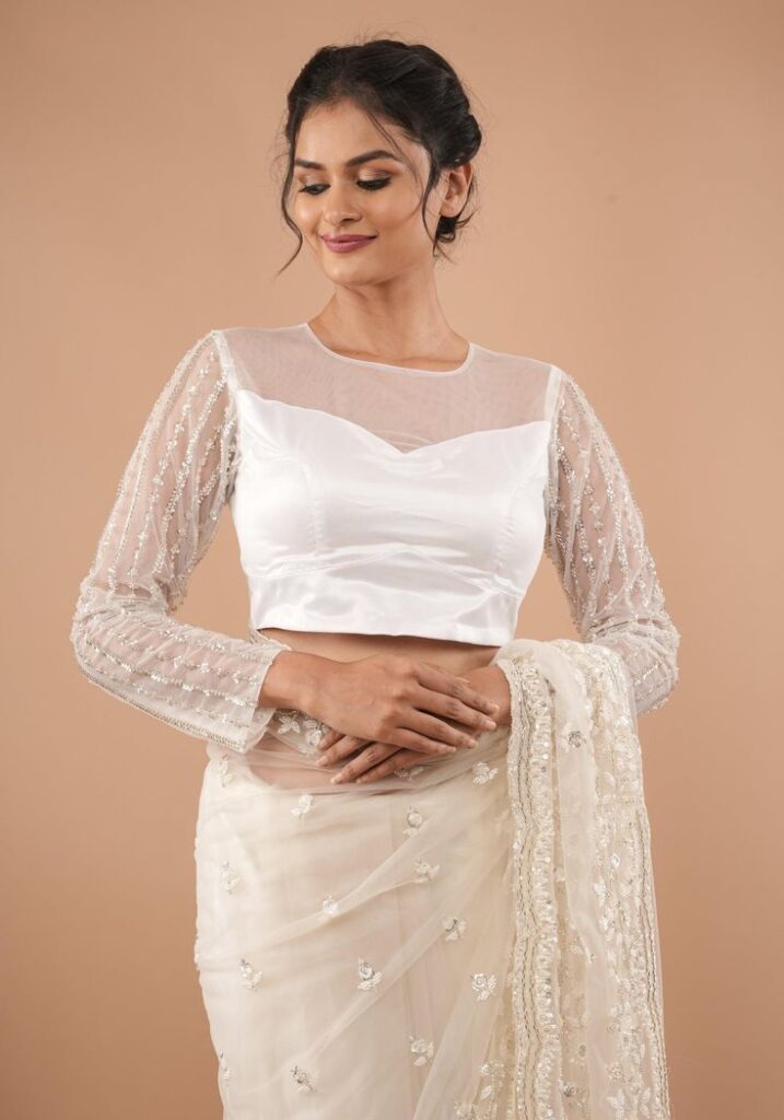 Sheer Net Sambalpuri Blouse