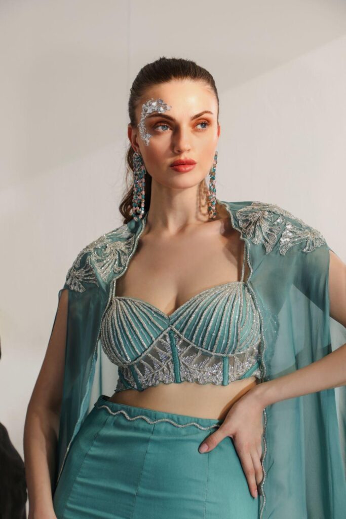 Sheer Panel Bra Style Blouse